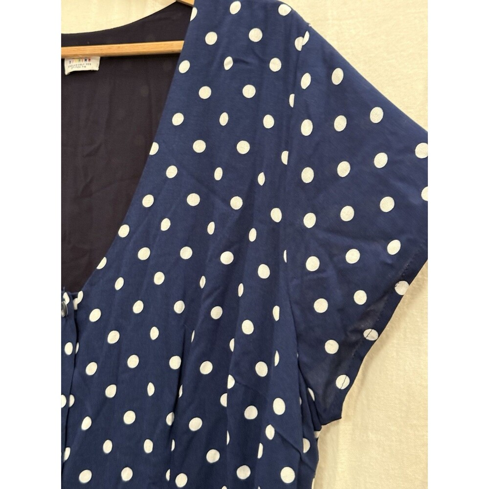EUC Katie Sturino Chiara Polka Dot Dress XXL Made USA Retro Rockabilly Classic - Picture 6 of 13